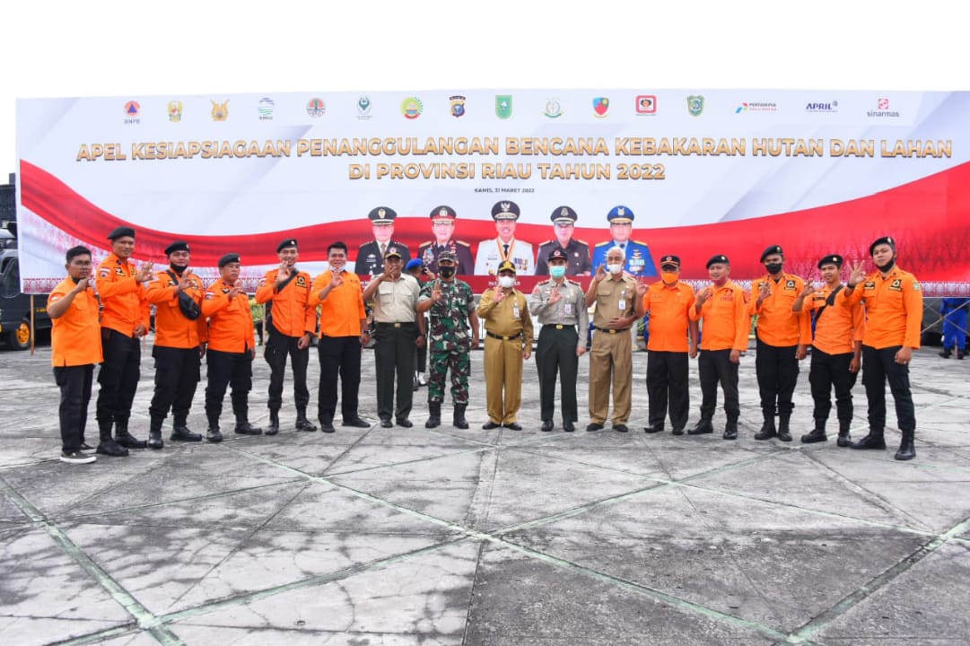 Sekda Bengkalis Hadiri Apel Kesiapsiagaan Penanggulangan Bencana Karhutla
